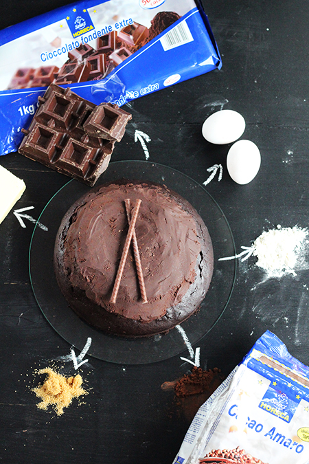 Ciasto czekoladowo migdałowe