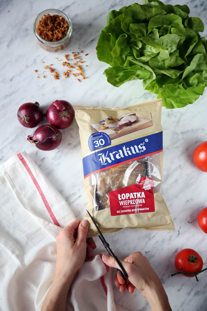 wolno pieczona wieprzowina