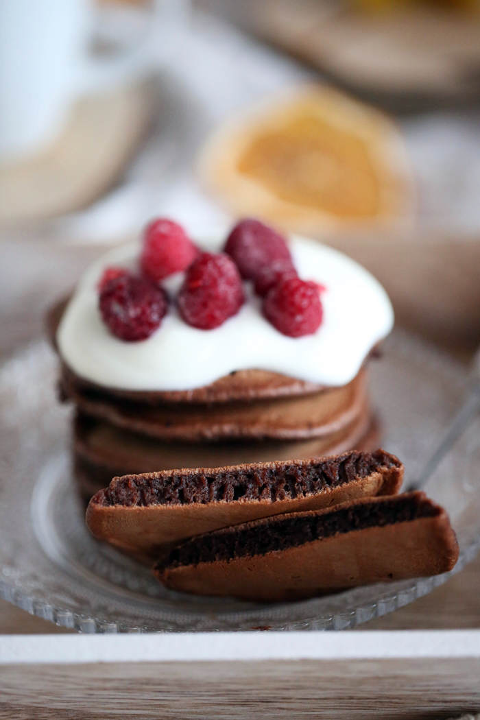 Double chocolate pancakes recipe